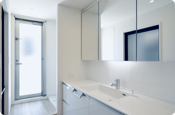 収納付き洗面リフォーム