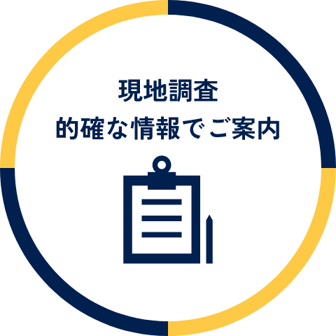 現地調査 的確な情報でご案内